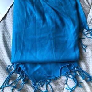 A beautiful baby blue scarf cashmere + silk